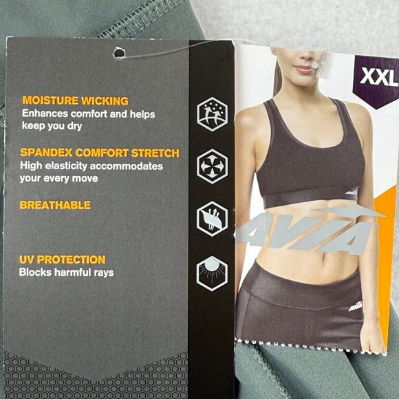 Avia Women's Softsculpt Stretch Green Flare Pants XXL (20) Moisture Wicking NWT - Picture 6 of 12